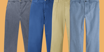 Pantalonii chino uzați schimbă uniforma casual